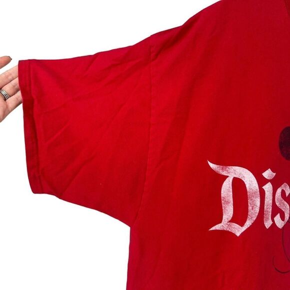 Disneyland Resort T Shirt Mens Size 2XL Red Short Sleeve Mickey Mouse Hanes Top - Picture 4 of 6